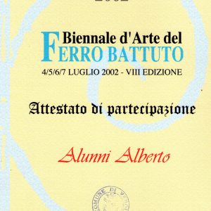 2002 Veroli Attestato stand