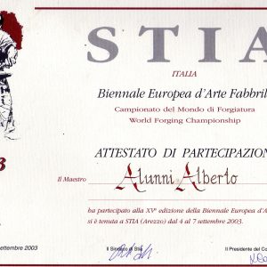 2003 Stia Attestato