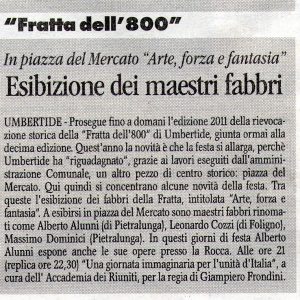 2011 Umbertide Corriere dell'umbria 17 Settembre 2011