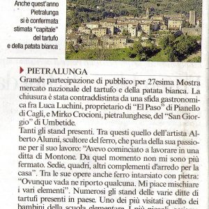 2014 Pietralunga Corriere dell'Umbria 28 Ottobre 2014