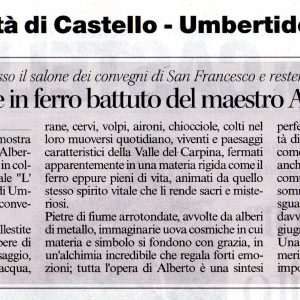 2016 Umbertide Corriere dell' Umbria 12 maggio 2016 ad occhi aperti umbertide