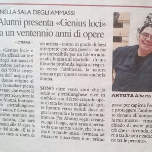 2018 Genius Loci Citerna La Nazione Umbria 27.04.2018